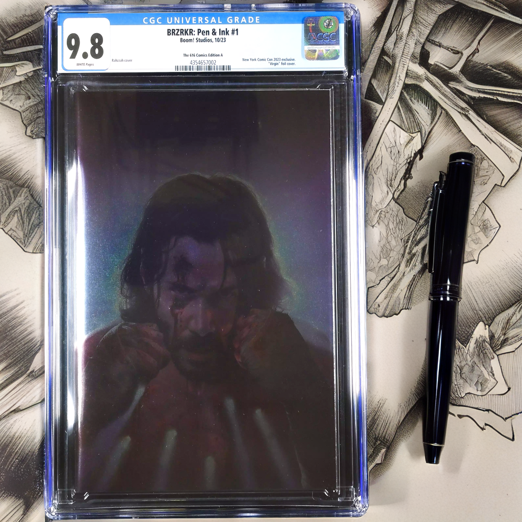 BRZRKR: Pen & Ink #1 Rahzzah Virgin Foil 616 Comics Edition A CGC 9.8 (2023)